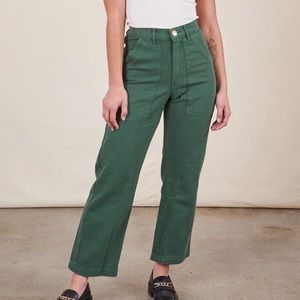 Big Bud Press Work pants Dark Emerald Green - Petite
